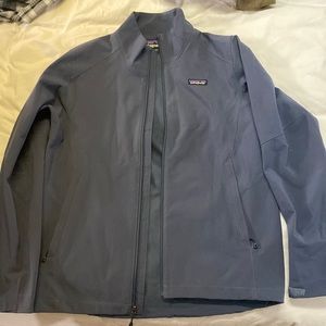 Patagonia blue zip up jacket, worn wear